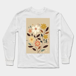 Cute Flower Field: Eco-Friendly Designs for a Green Future Long Sleeve T-Shirt